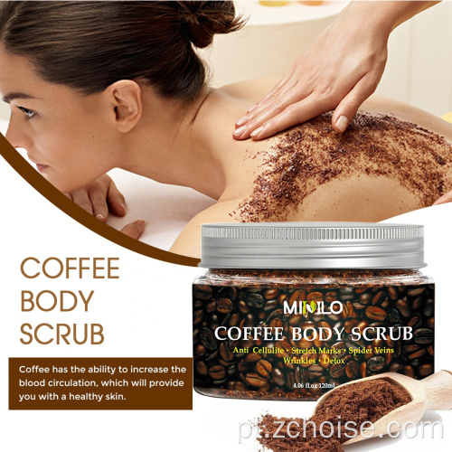120ml esfoliante corporal de colágeno de café orgânico natural